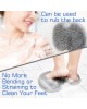 2PACK Shower Foot Scrubber Mat Back Washer Back Exfoliating Bath Wash Pad Wall Mounted Slip Suction Cups Foot Scrubber for Use in Shower Cups Foot Cleaner for Men and Women