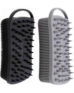 2Pack Dual Sided Silicone Body Scrubber for Exfoliating, Shower&Scalp Massage, 2 in 1 Bath&Shampoo Brush,Soft Body Exfoliator Silicone Loofah Shower Scrubber Brush for All Kinds of Skin