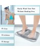 Large Shower Foot Scrubber Mat, Silicone Foot Cleaner Brush to Clean, Exfoliate and Massage Feet Without Bending Over, Improve Foot Appearance and Overall Health