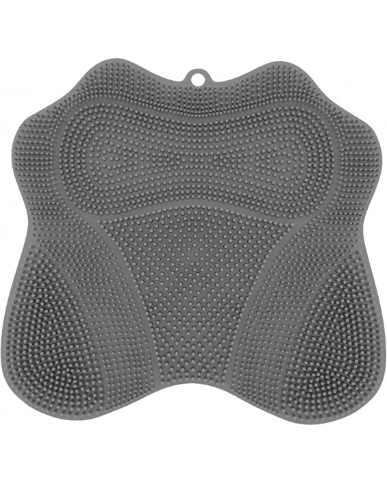 Dual-Sided Shower Scrubber Mat - Exfoliating Foot Mat & Back Cleaner with Wall Mount Suction Cups | Bath Accessory for Men & Women 