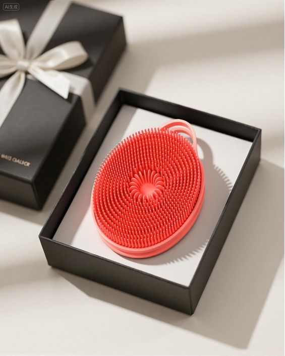 2 in 1 Silicone Body Scrubber, Anti Cellulite Massage Scrubber, Exfoliating Shower Brush for Men & Women, Removes Dead Skin, Reduces Cellulite, Improves Circulation, Fast Dry, Non Slip